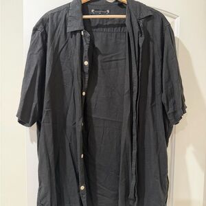 All Saints Charcoal Relaxed Fit Shirt